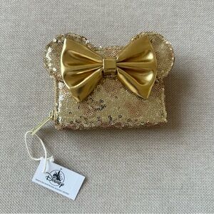 NWT Minnie Mouse‎ Gold Sequin Loungefly Wallet